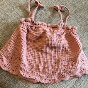 Modern movements dusty pink tank top and shorts set